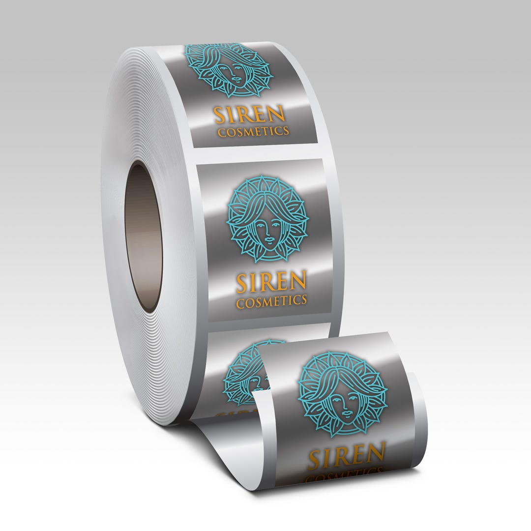 Bright Silver Roll Labels product image