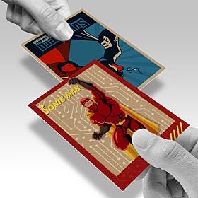 Brown Kraft Trading Cards printed by AKD Ink