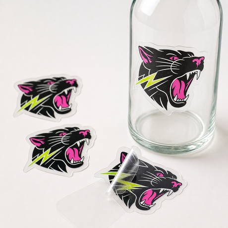 Custom clear stickers product mockup