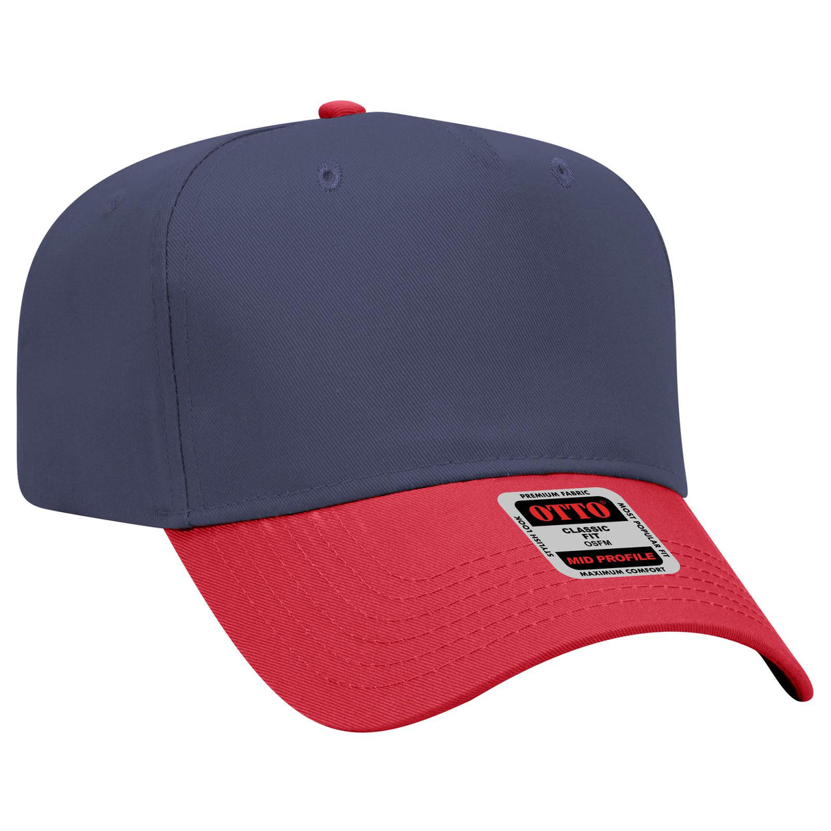 OTTO CAP 5 Panel Mid Profile Baseball Cap-AKD Ink