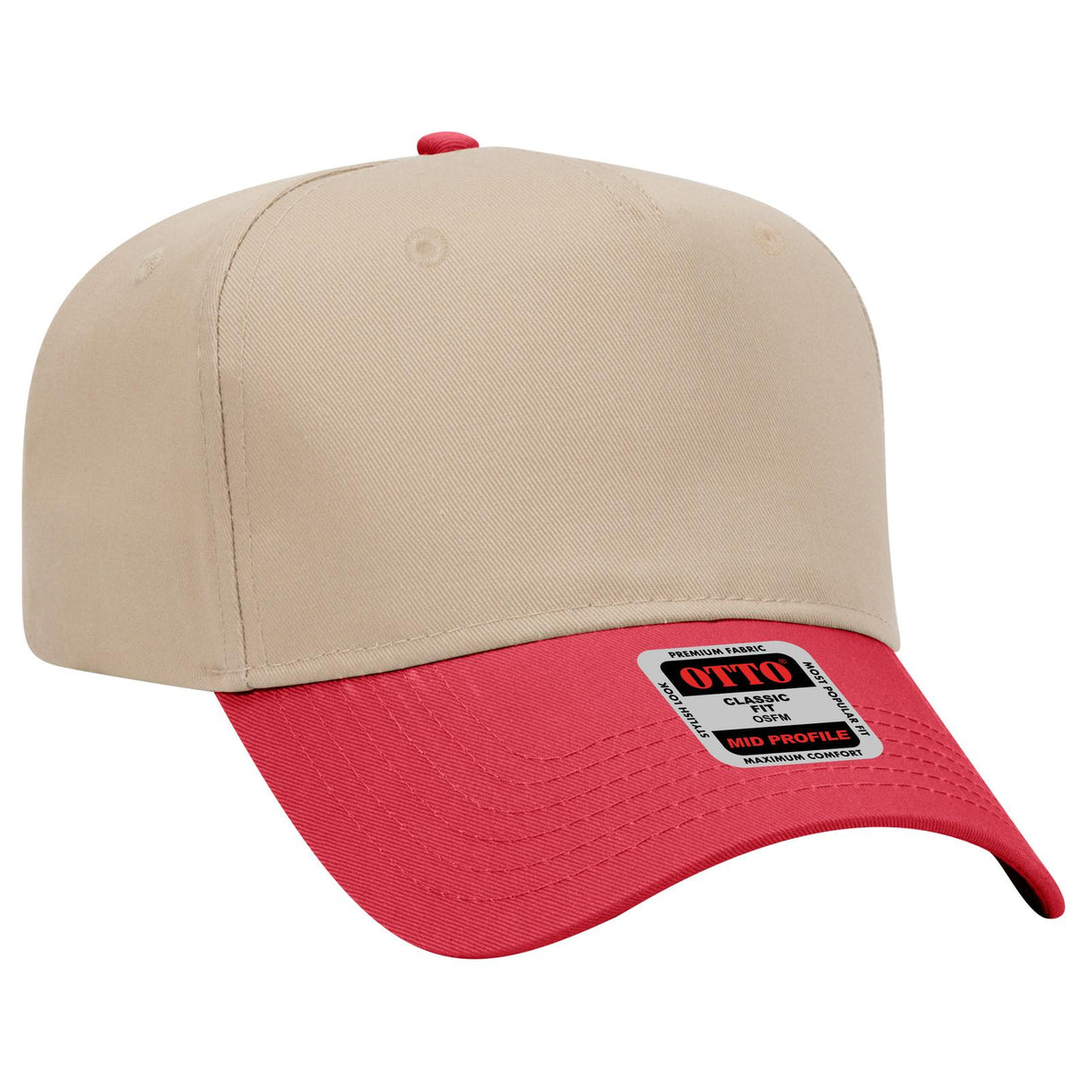 OTTO CAP 5 Panel Mid Profile Baseball Cap-AKD Ink