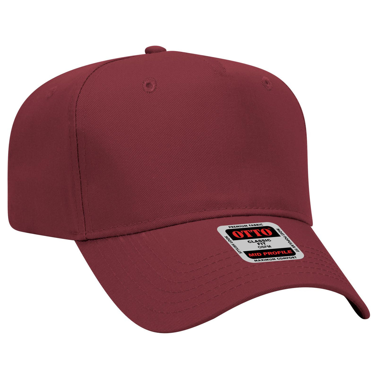 OTTO CAP 5 Panel Mid Profile Baseball Cap-AKD Ink