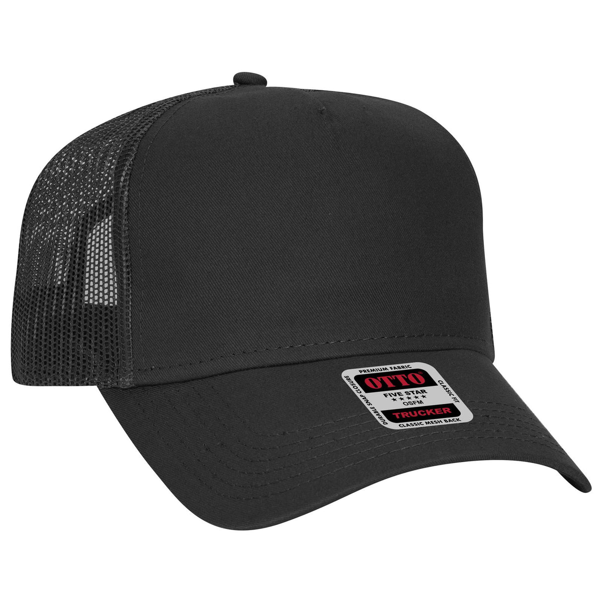OTTO CAP 5 Panel Low Profile Mesh Back Trucker Hat-AKD Ink