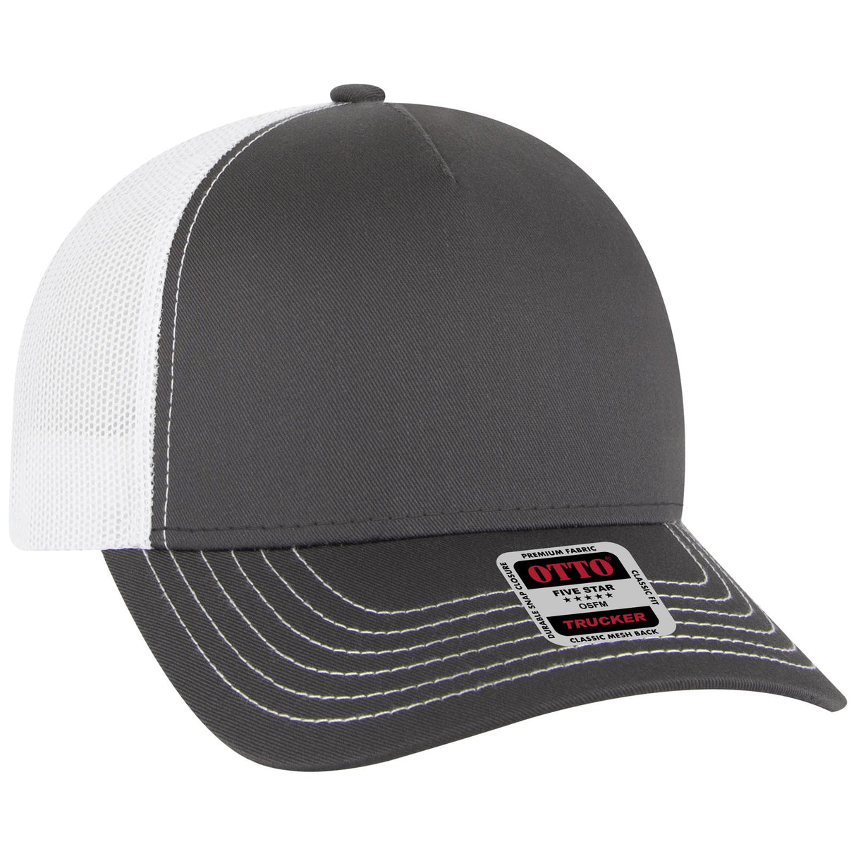 OTTO CAP 5 Panel Low Profile Mesh Back Trucker Hat-AKD Ink
