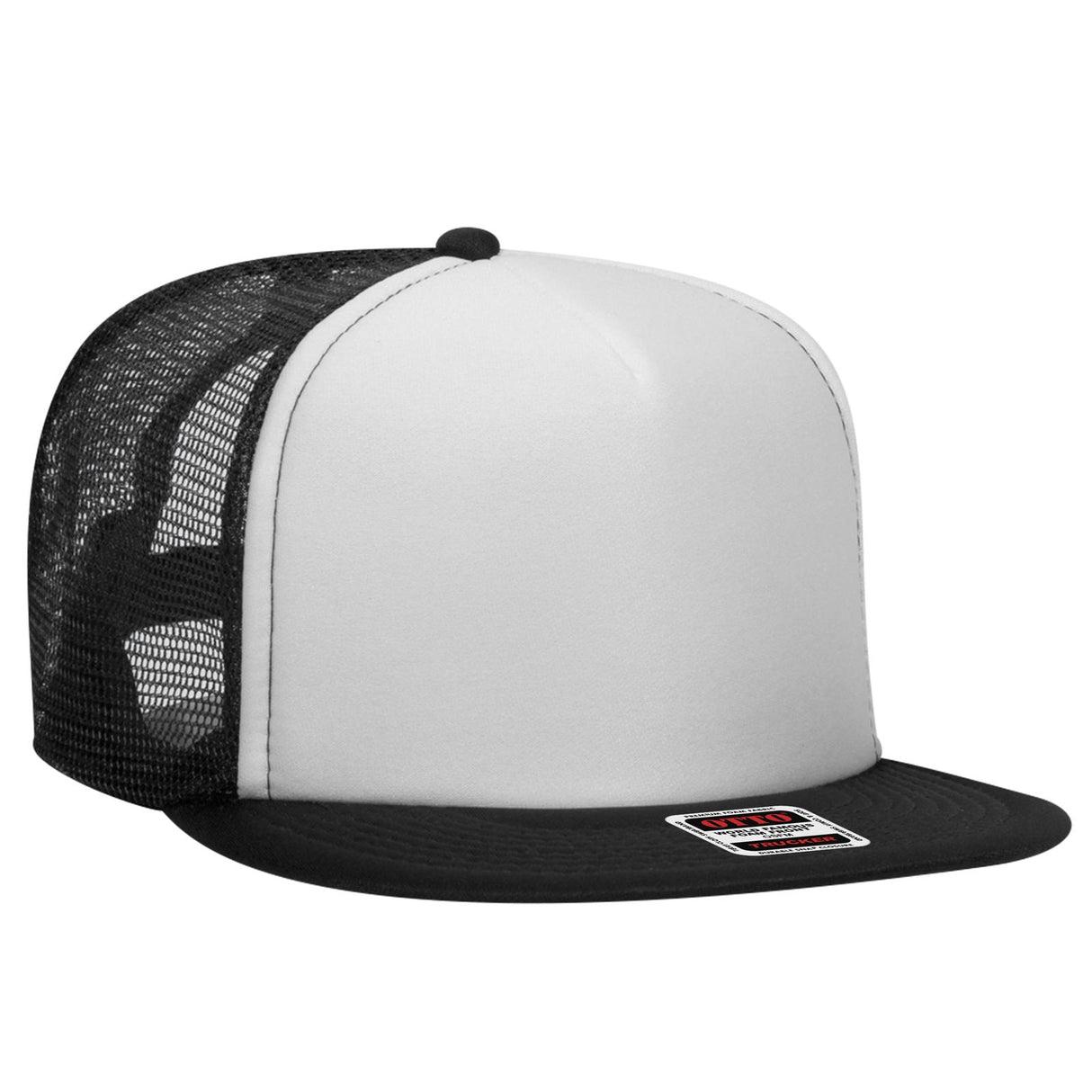 OTTO CAP "OTTO SNAP" 5 Panel High Crown Mesh Back Trucker Snapback Hat-AKD Ink