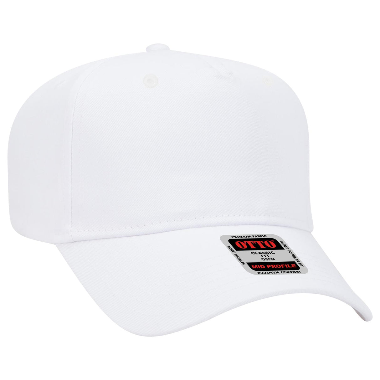 OTTO CAP 5 Panel Mid Profile Baseball Cap-AKD Ink