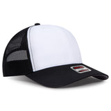 OTTO CAP Seamless 6 Panel Mid Profile Mesh Back Trucker Hat-AKD Ink
