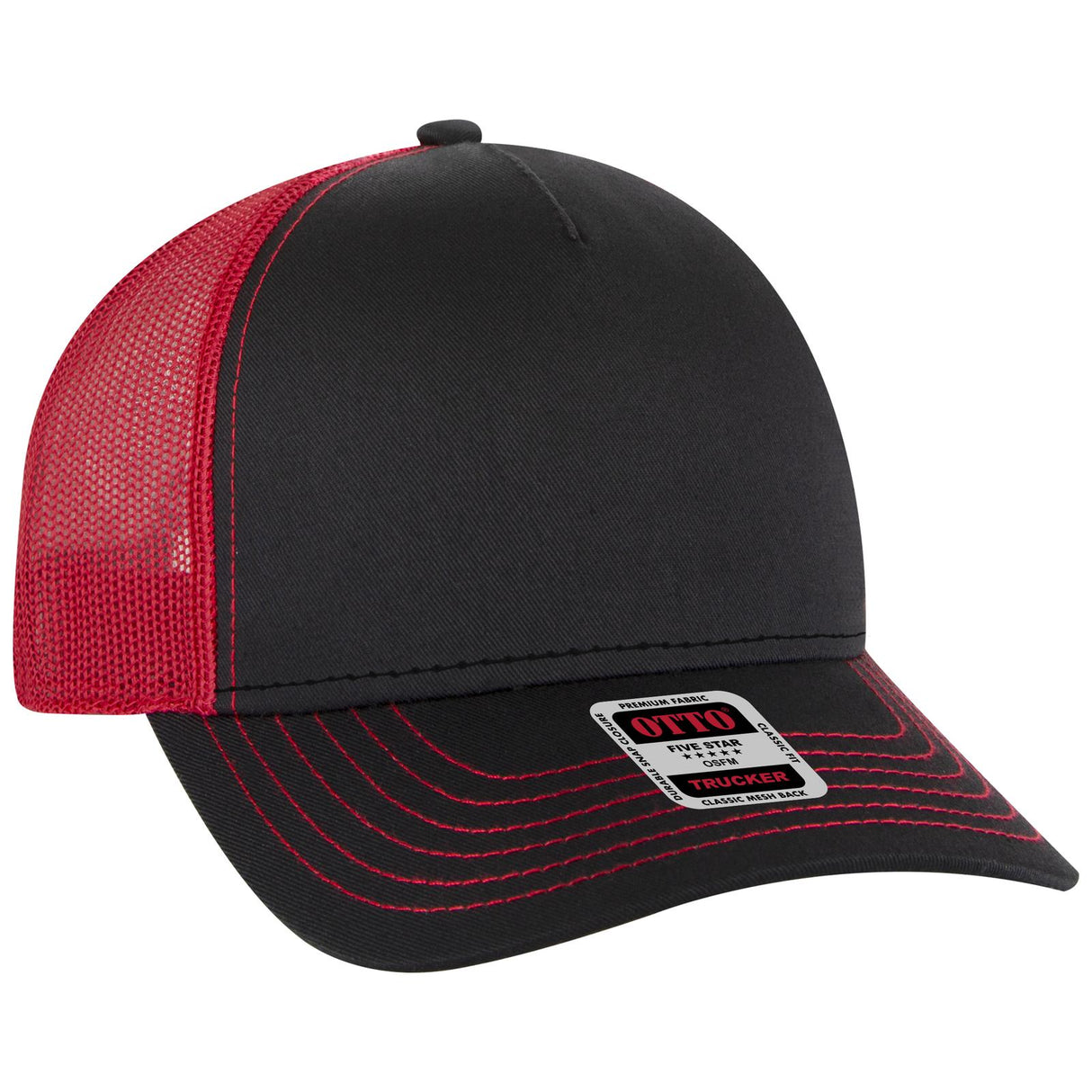 OTTO CAP 5 Panel Low Profile Mesh Back Trucker Hat-AKD Ink
