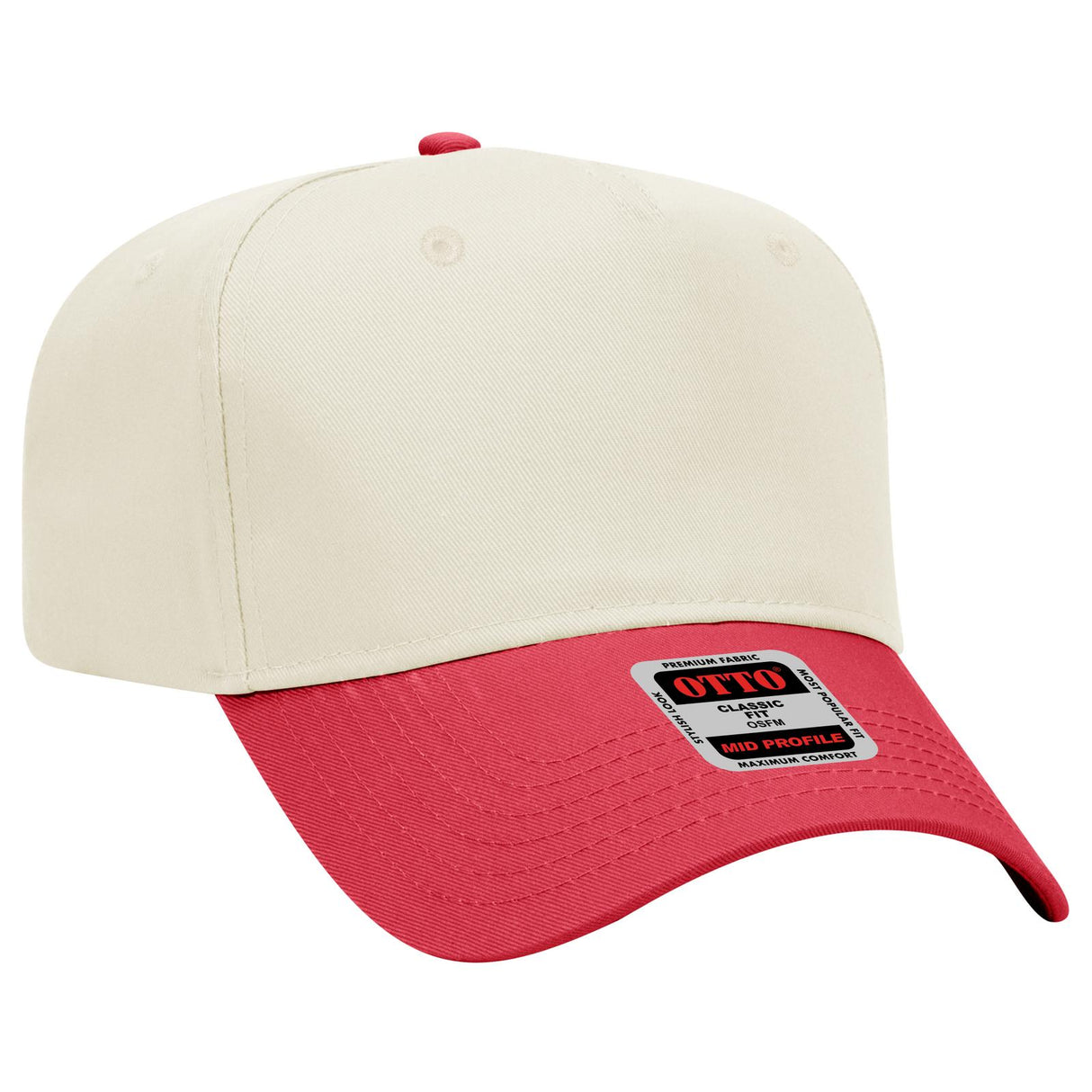 OTTO CAP 5 Panel Mid Profile Baseball Cap-AKD Ink
