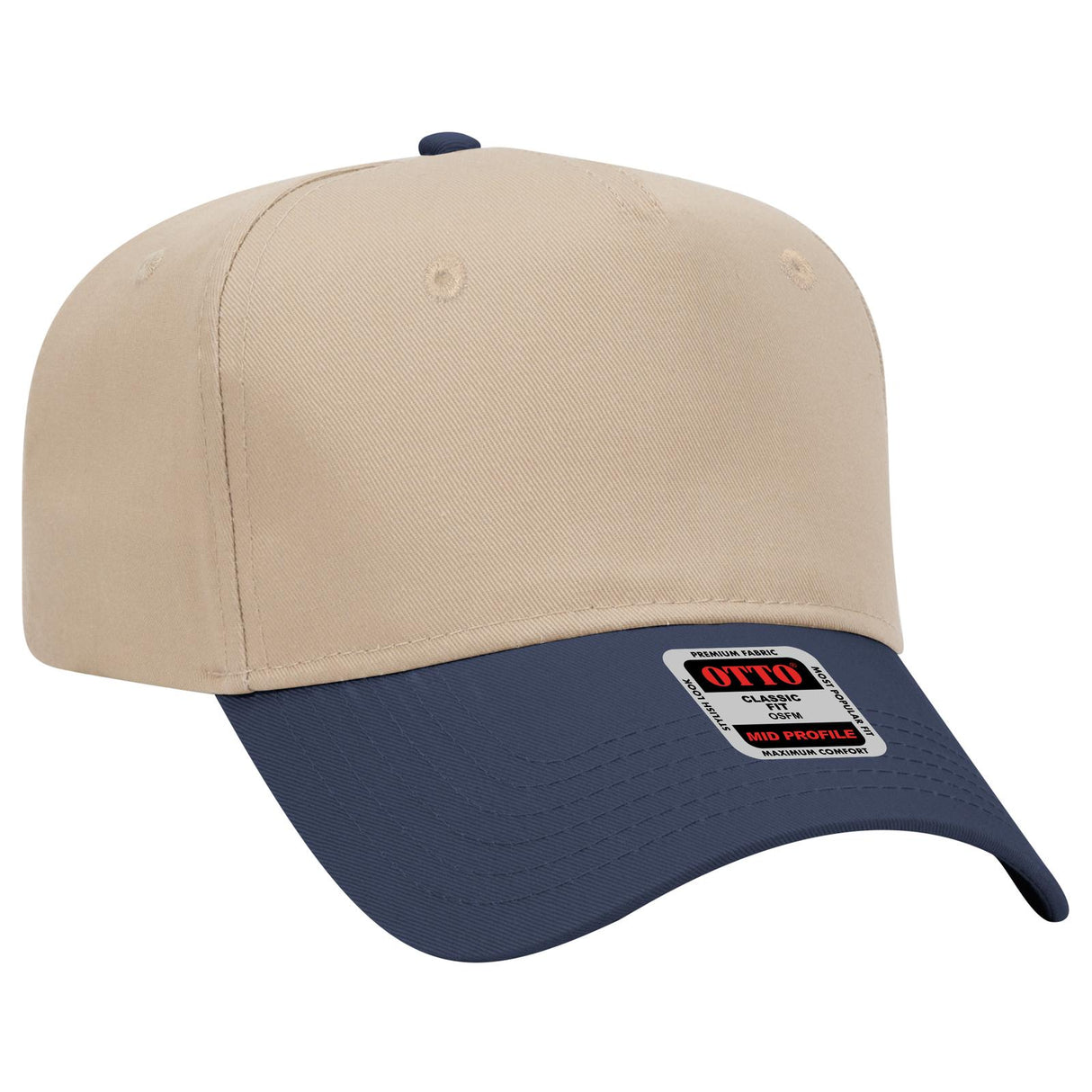OTTO CAP 5 Panel Mid Profile Baseball Cap-AKD Ink