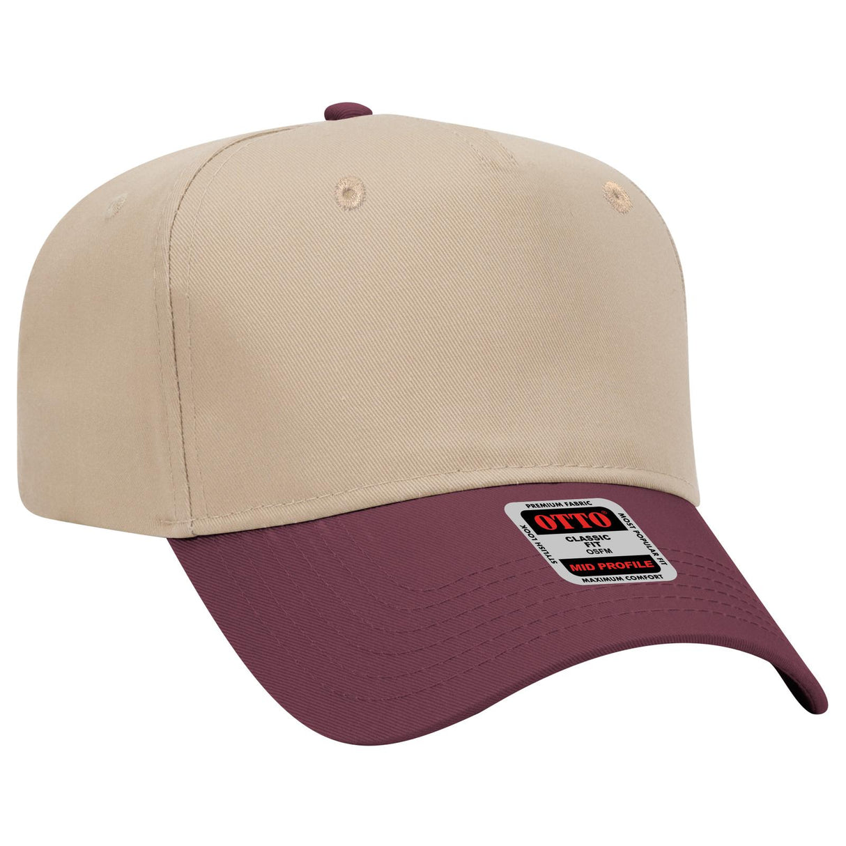 OTTO CAP 5 Panel Mid Profile Baseball Cap-AKD Ink