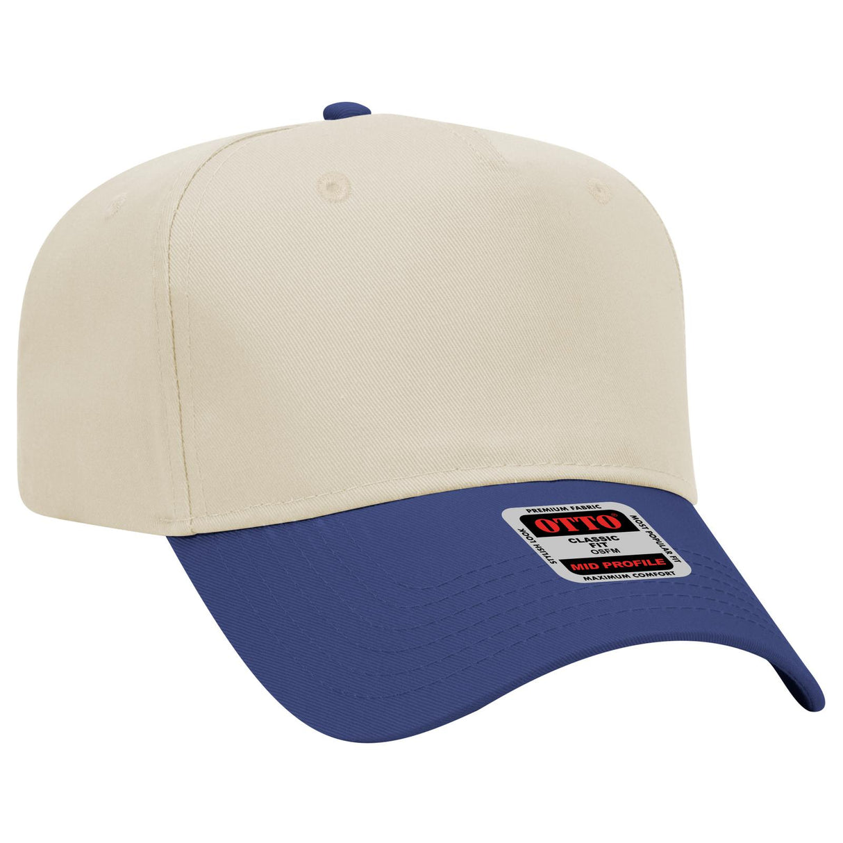 OTTO CAP 5 Panel Mid Profile Baseball Cap-AKD Ink