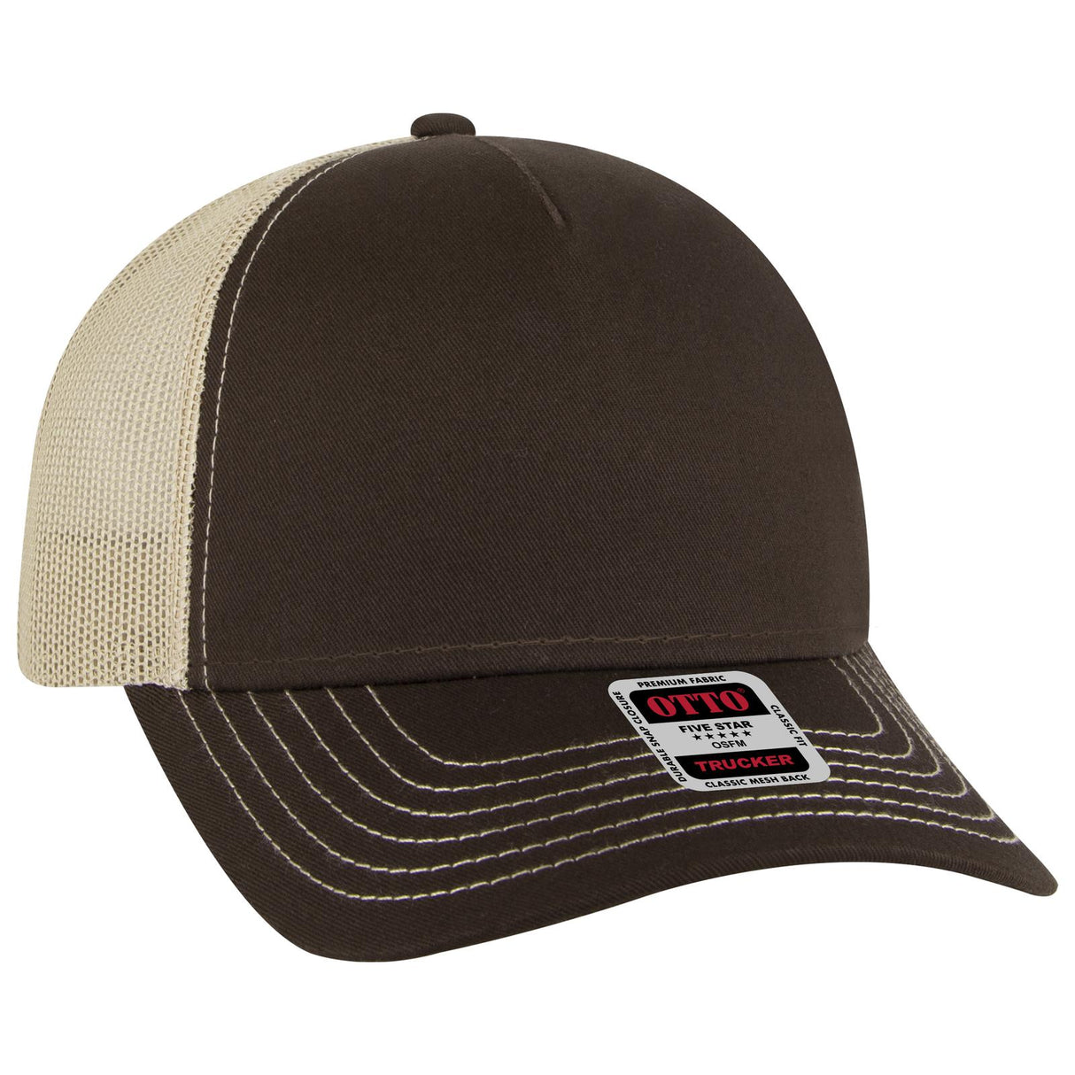 OTTO CAP 5 Panel Low Profile Mesh Back Trucker Hat-AKD Ink