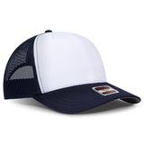 OTTO CAP Seamless 6 Panel Mid Profile Mesh Back Trucker Hat-AKD Ink