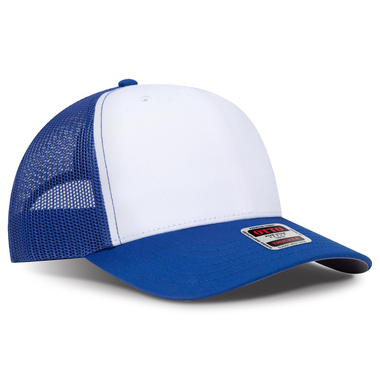 OTTO CAP Seamless 6 Panel Mid Profile Mesh Back Trucker Hat-AKD Ink