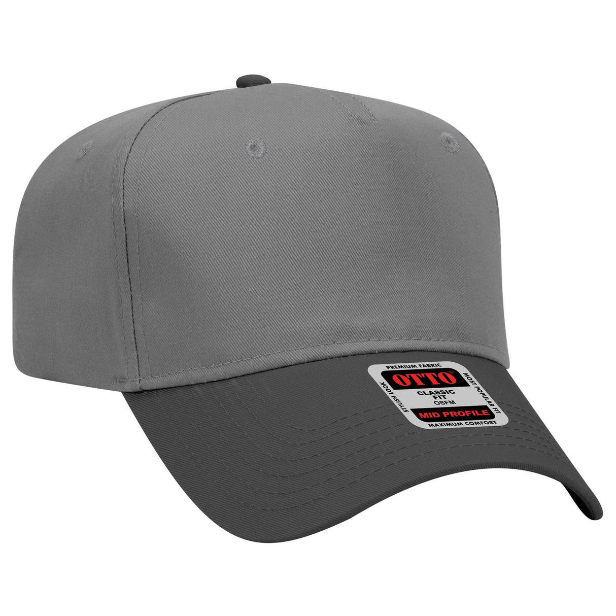 OTTO CAP 5 Panel Mid Profile Baseball Cap-AKD Ink