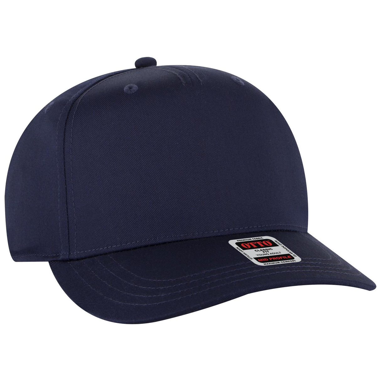 OTTO CAP 5 Panel Mid Profile Baseball Cap-AKD Ink