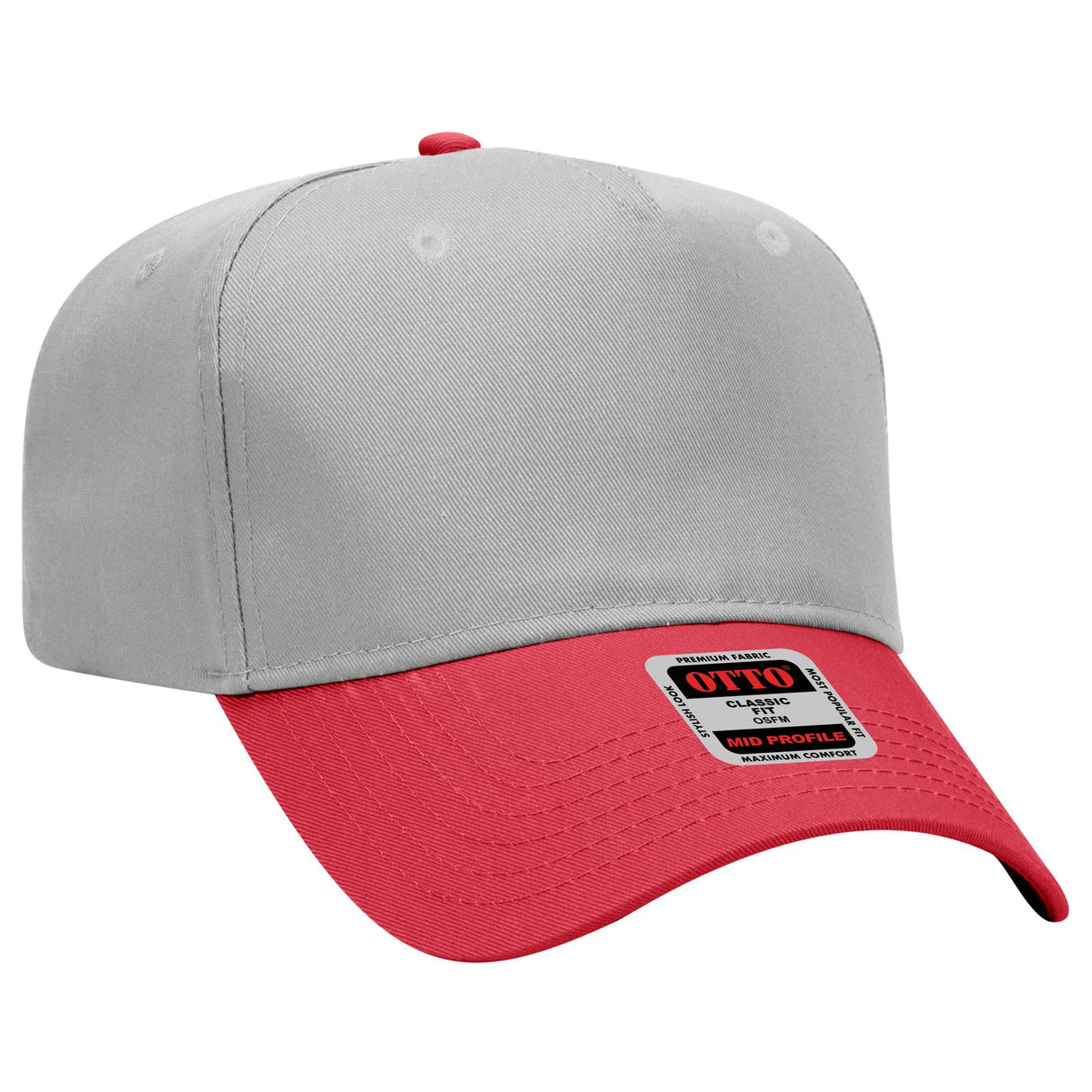 OTTO CAP 5 Panel Mid Profile Baseball Cap-AKD Ink