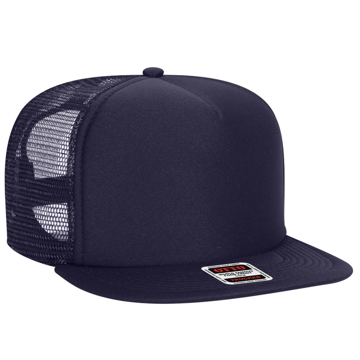 OTTO CAP "OTTO SNAP" 5 Panel High Crown Mesh Back Trucker Snapback Hat-AKD Ink