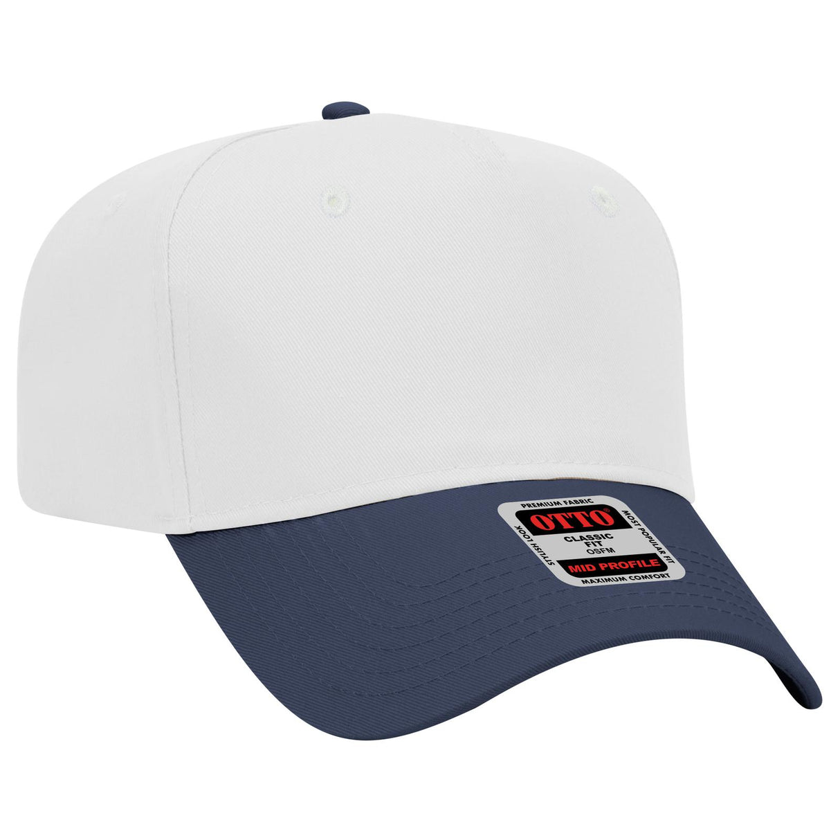 OTTO CAP 5 Panel Mid Profile Baseball Cap-AKD Ink
