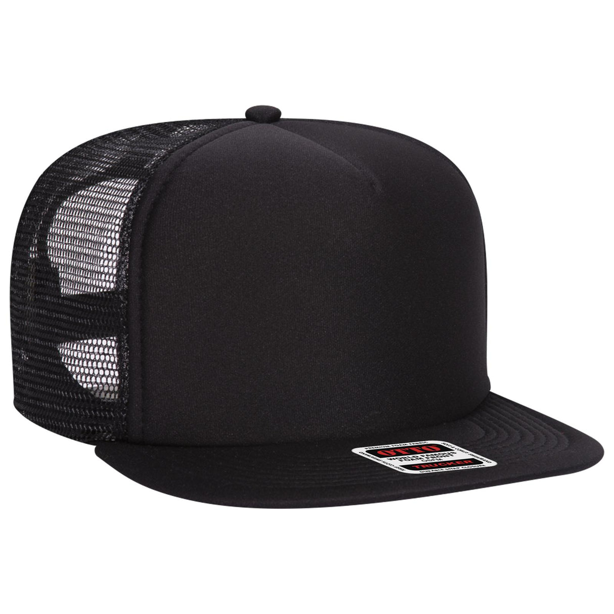 OTTO CAP "OTTO SNAP" 5 Panel High Crown Mesh Back Trucker Snapback Hat-AKD Ink