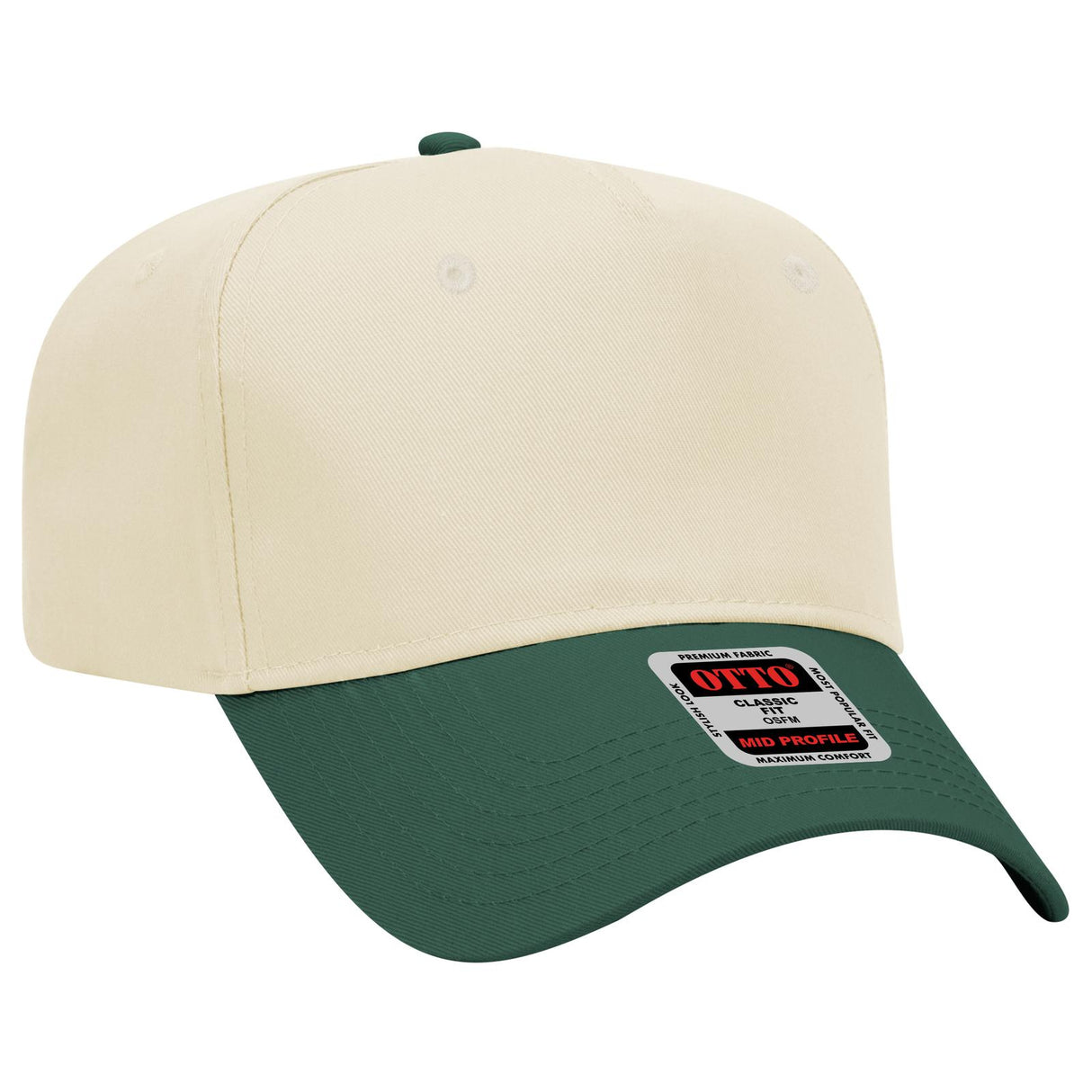 OTTO CAP 5 Panel Mid Profile Baseball Cap-AKD Ink