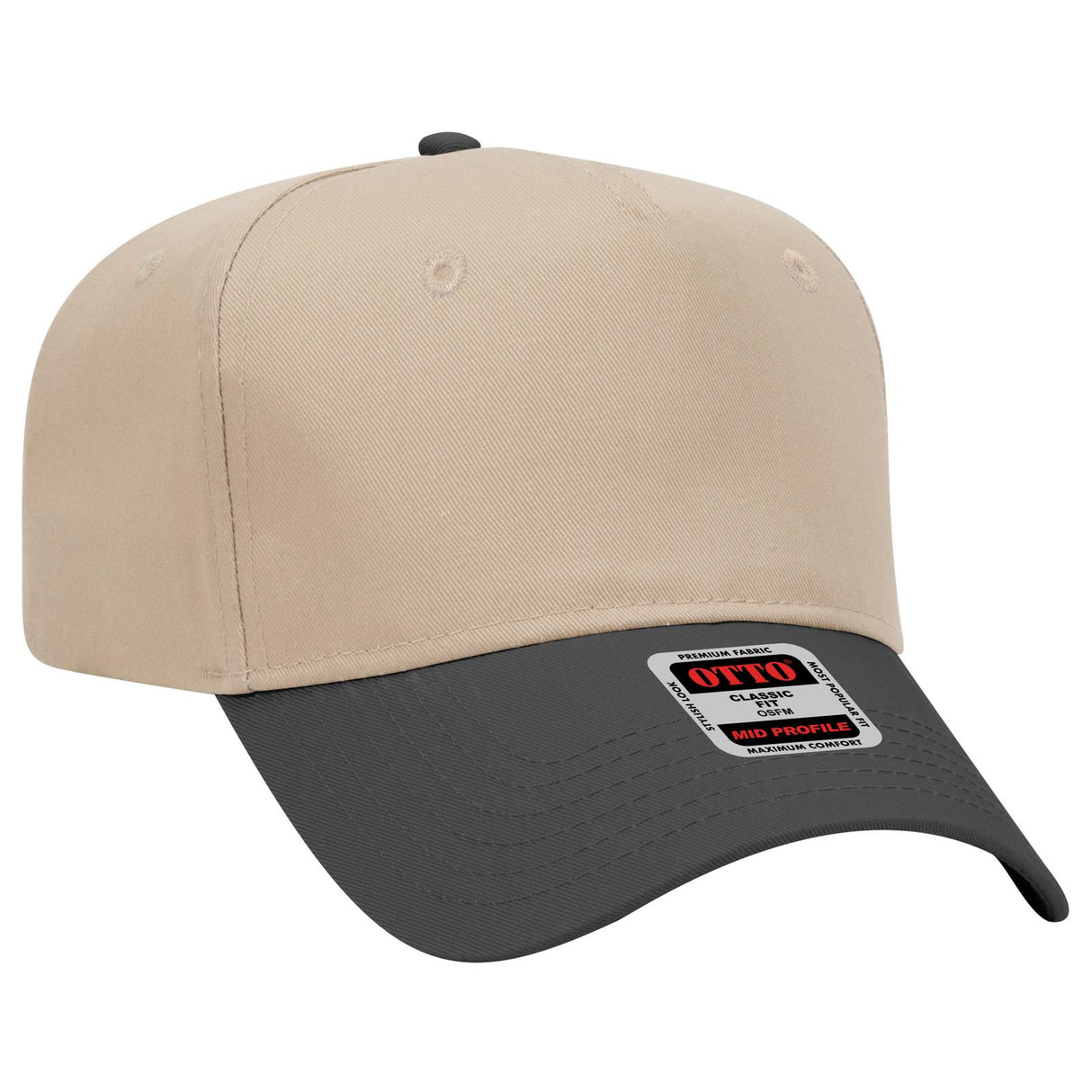 OTTO CAP 5 Panel Mid Profile Baseball Cap-AKD Ink