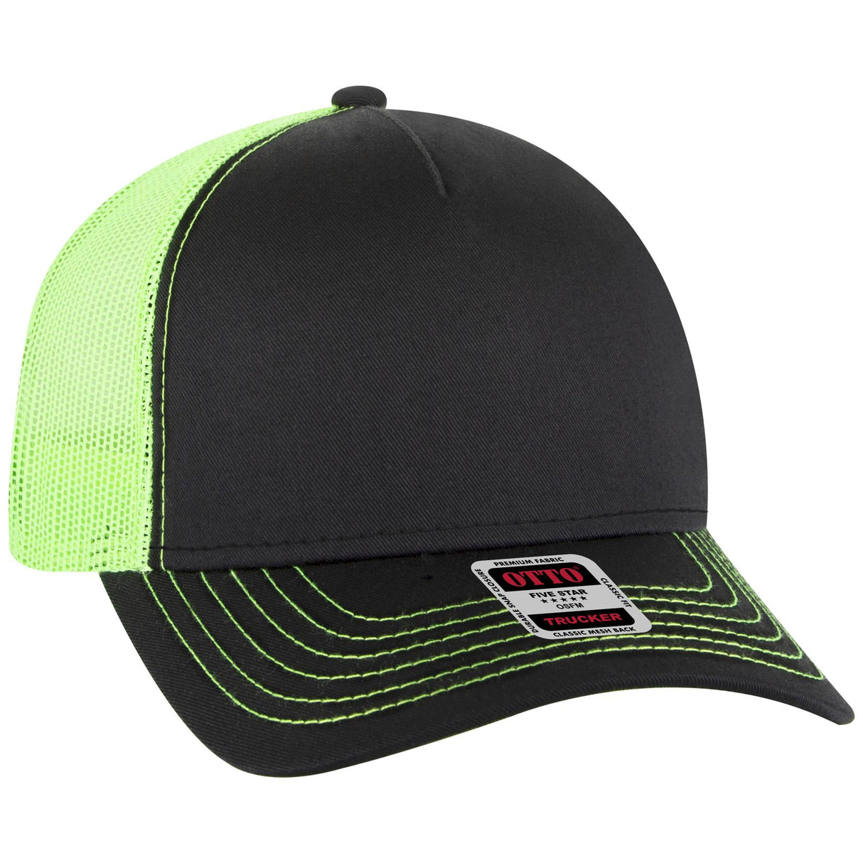 OTTO CAP 5 Panel Low Profile Mesh Back Trucker Hat-AKD Ink