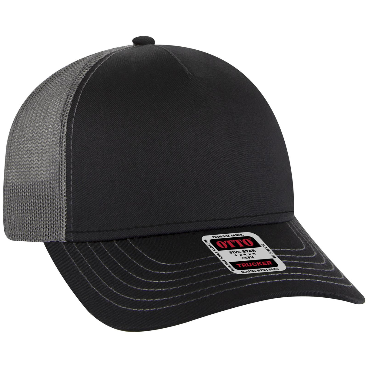 OTTO CAP 5 Panel Low Profile Mesh Back Trucker Hat-AKD Ink