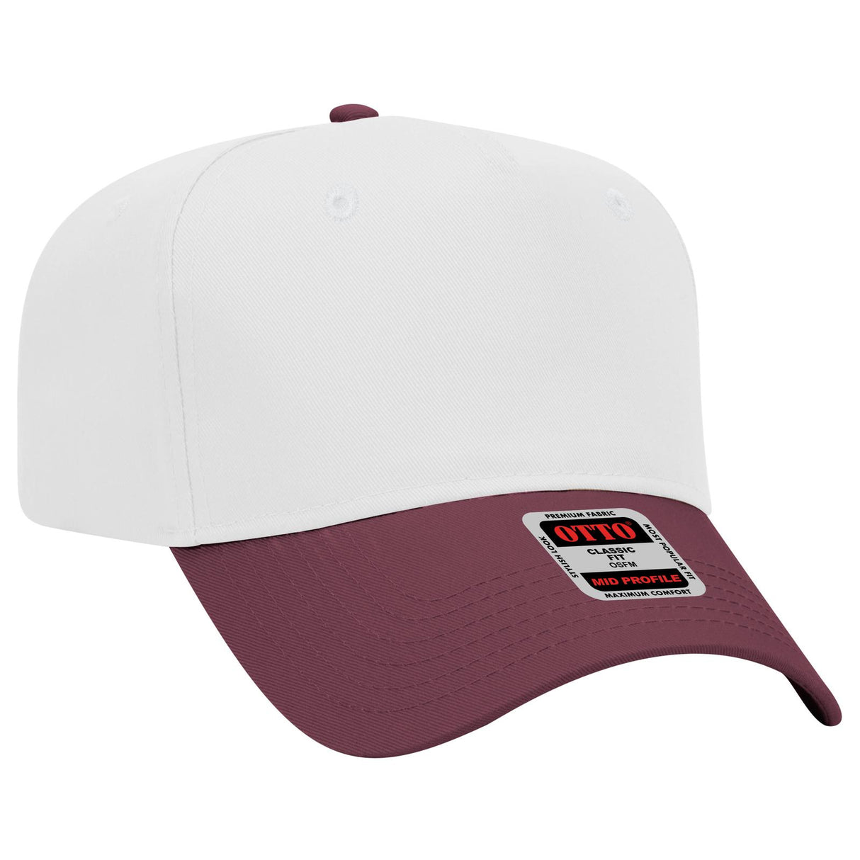 OTTO CAP 5 Panel Mid Profile Baseball Cap-AKD Ink