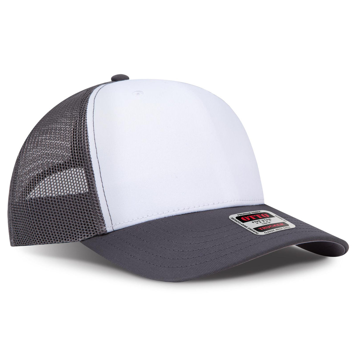 OTTO CAP Seamless 6 Panel Mid Profile Mesh Back Trucker Hat-AKD Ink