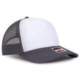 OTTO CAP Seamless 6 Panel Mid Profile Mesh Back Trucker Hat-AKD Ink
