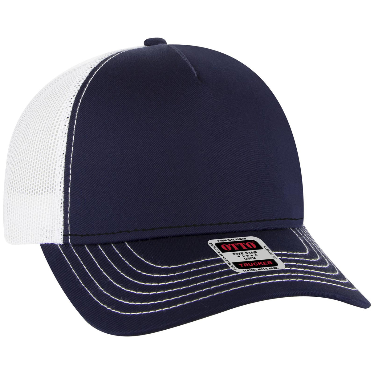 OTTO CAP 5 Panel Low Profile Mesh Back Trucker Hat-AKD Ink