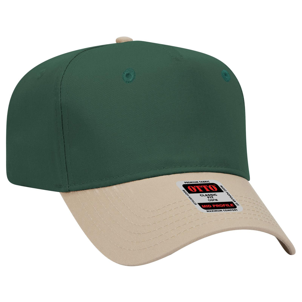 OTTO CAP 5 Panel Mid Profile Baseball Cap-AKD Ink