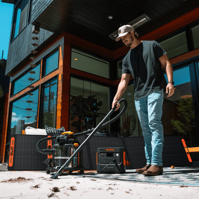 Jackery Solar Generator 2000 V2 portable power station with multiple outlets and digital display for backup energy.
