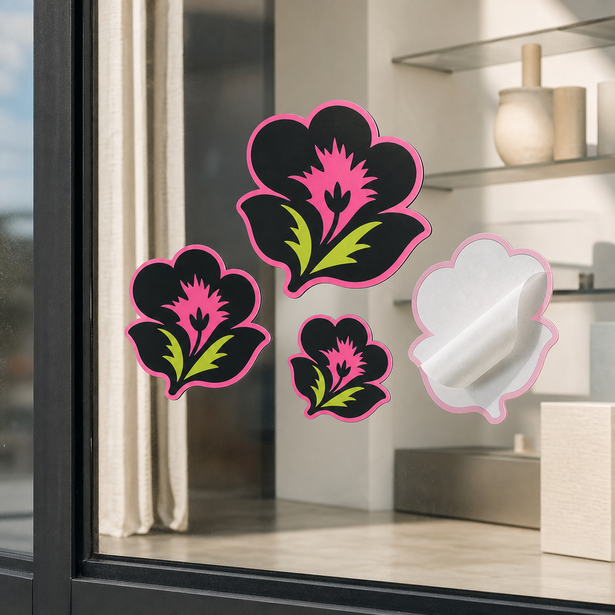 Custom front-adhesive stickers product mockup