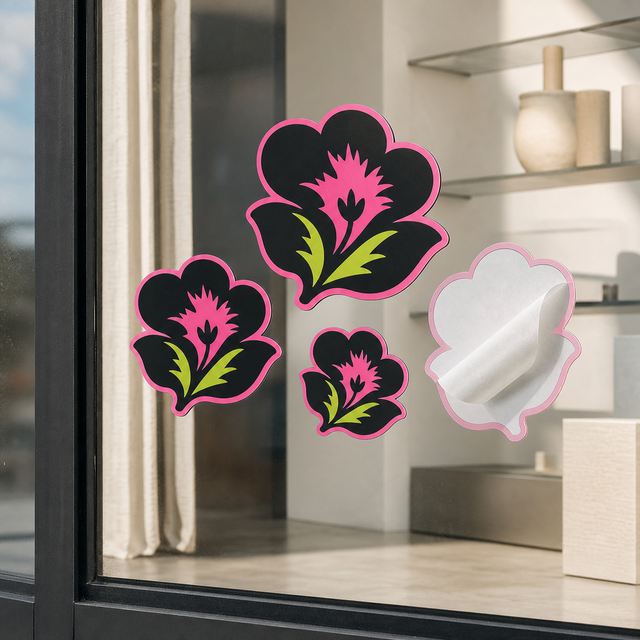 Custom front-adhesive stickers product mockup