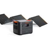 Jackery Solar Generator HomePower 3000 with multiple power outlets and solar panels for portable off-grid energy.
