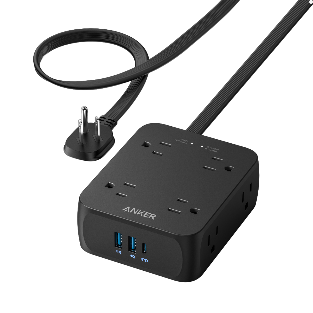 Anker 341 USB charging power strip with multiple USB ports and compact design for convenient device charging.