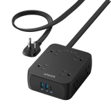 Anker 341 USB charging power strip with multiple USB ports and compact design for convenient device charging.