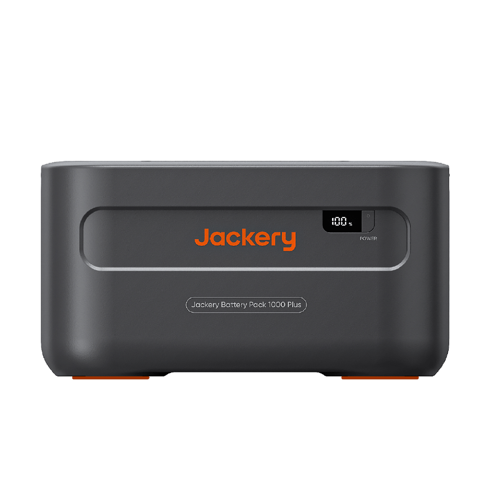 Refurbished Jackery Battery Pack 1000 Plus in a handbag style, featuring portable power bank with digital display and compact design.