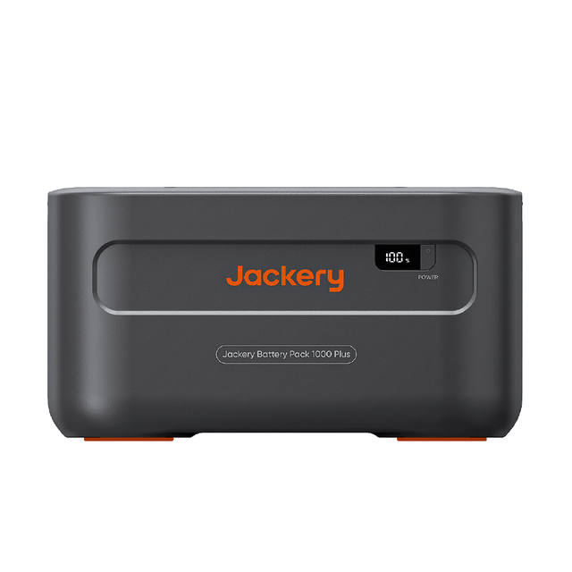 Refurbished Jackery Battery Pack 1000 Plus in a handbag style, featuring portable power bank with digital display and compact design.