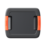 Jackery Battery Pack 3600 Plus in a stylish handbag, portable power bank with multiple charging ports for on-the-go energy.
