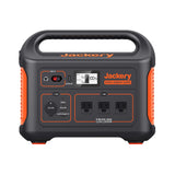 Refurbished Jackery Explorer 1000 portable power station with multiple outlets and digital display for outdoor and emergency use