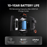 Jackery Explorer 5000 Plus portable power station with 10kWh capacity, outdoor energy solution, and multiple charging ports.
