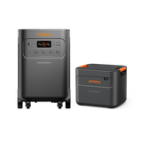 Jackery Explorer 5000 Plus portable power station with 10kWh capacity, featuring multiple ports and digital display