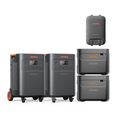 Jackery Explorer 5000 Plus portable power station with multiple outlets and digital display, designed for outdoor and emergency use.