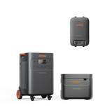 Jackery Explorer 5000 Plus portable power station with multiple outlets and digital display for outdoor and backup power needs.