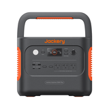 Refurbished Jackery Solar Generator 1000 Plus with multiple output ports and solar panels for portable off-grid power.