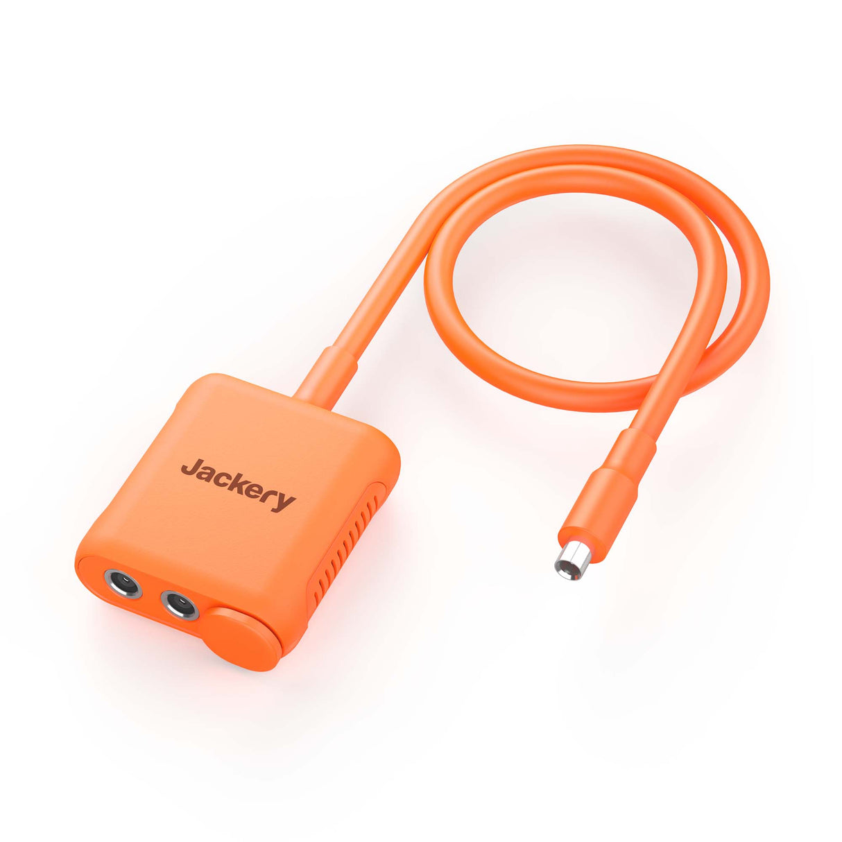 Jackery Solar Panel Connector for handbags, showing a compact, portable connector device with brand logo on a neutral background.